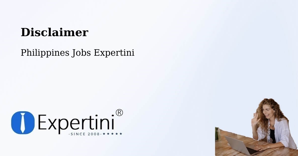 Disclaimer – Esperanza - Philippines Jobs Expertini
